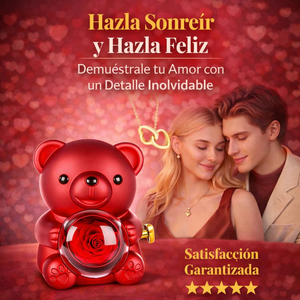 Oso Rosa Eterna Un regalo que eterniza tu amor - Promoción especial de San Valentín 🌹