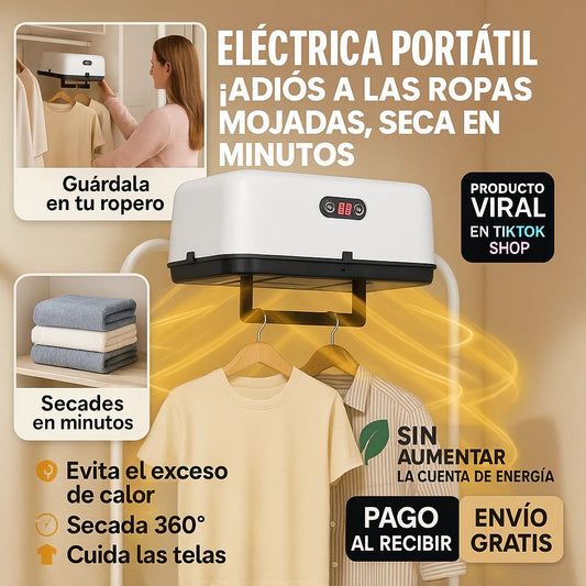 🔥 SECADORA ELÉTRICA PORTÁTIL – ⏰ ¡Seca en minutos sin aumentar tu factura de luz! 🍃