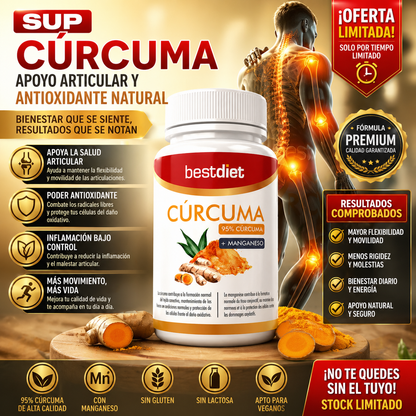 Suplemento Natural Cúrcuma – Apoyo Articular y Antioxidante Natural