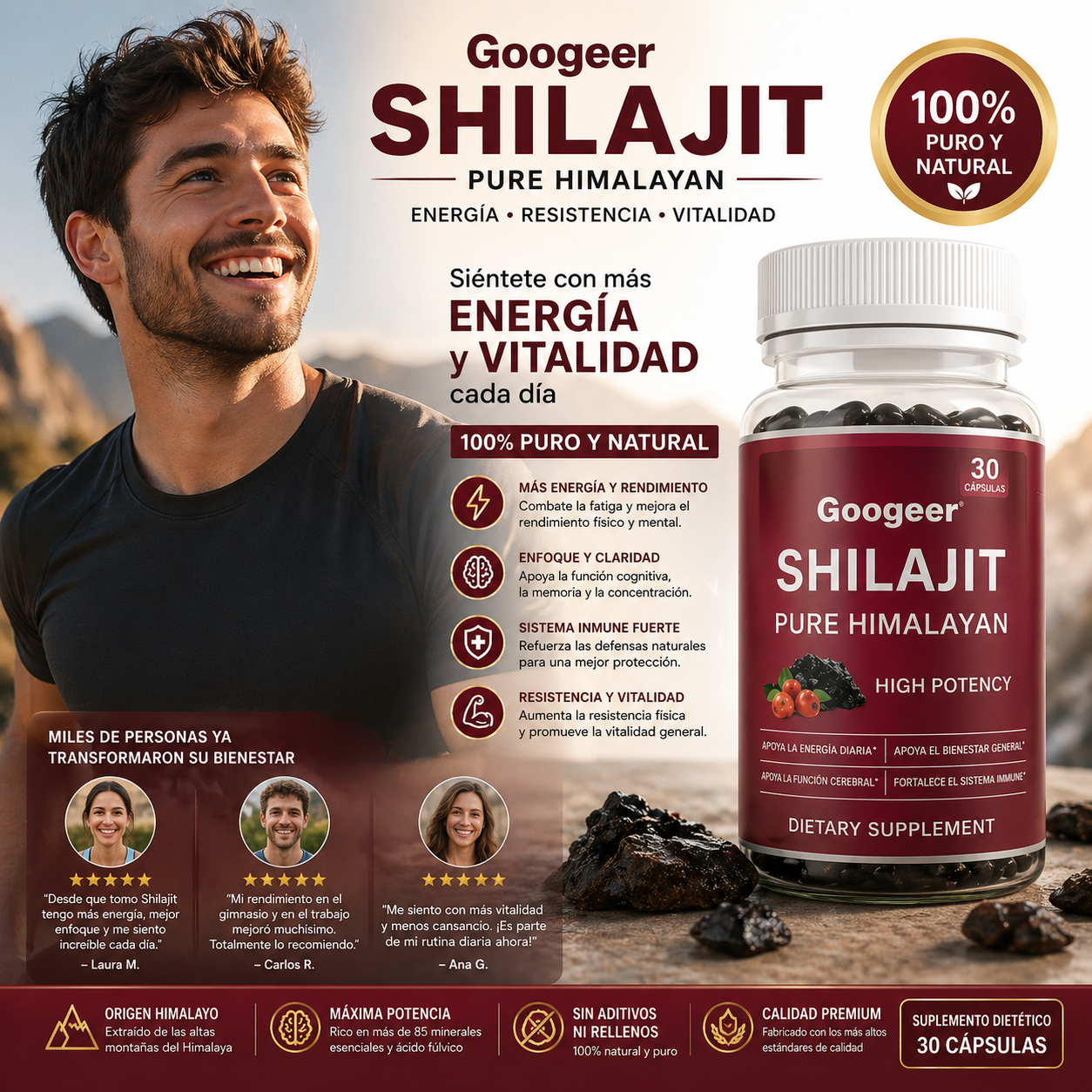 Shilajit Ultra - Potencia tu energía y bienestar