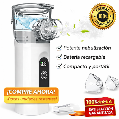 💨🫁 Nebulizador Portátil Silencioso para Adultos y Niños con Pantalla Digital, Ideal para Casa y Viaje