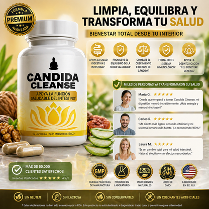 Suplemento CANDIDA Apoyo Intestinal – Equilibra tu flora y recupera tu bienestar