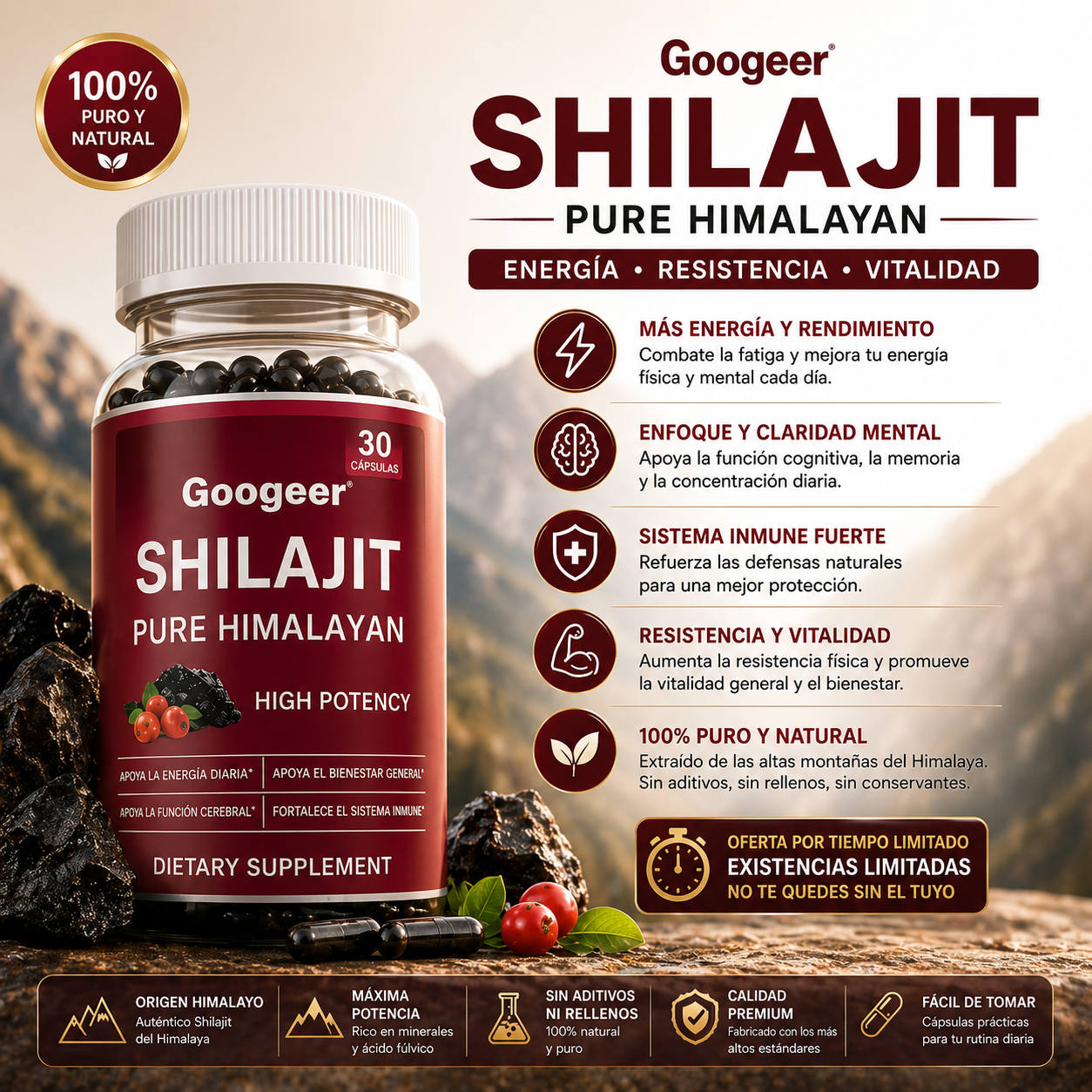 Shilajit Ultra - Potencia tu energía y bienestar