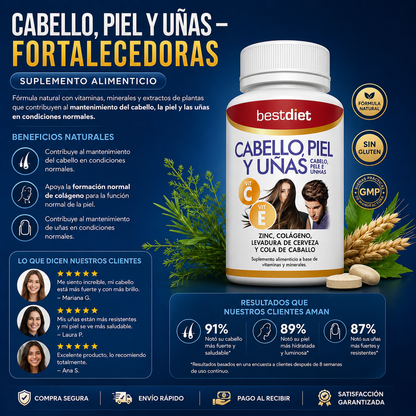 Cabello, Piel y Uñas – Fórmula Nutritiva