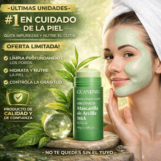 Mascarilla Facial de Té Verde - Piel Fresca