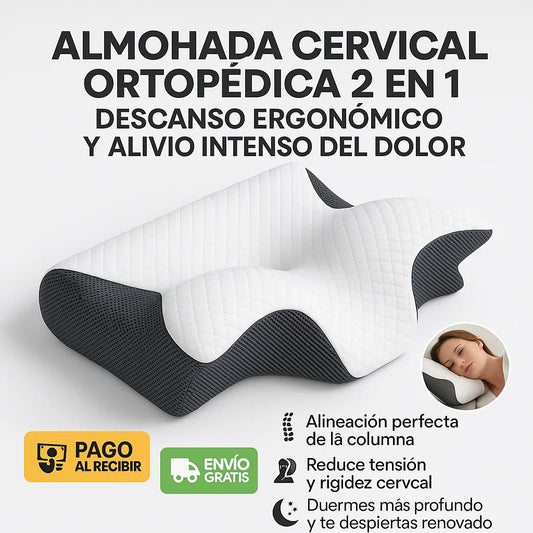 🌙Almohada Ortopédica Premium 😴 – 💤¡Duérmete sin dolor! (-60% solo hoy)🛏️