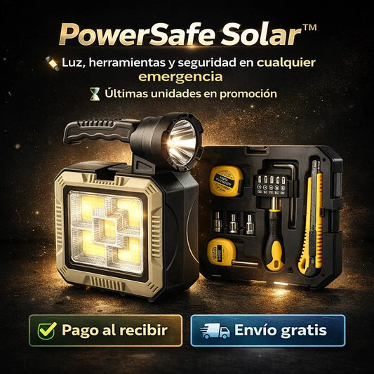 🔦 Linterna Led Solar Luz, herramientas y seguridad cuando más lo necesitas