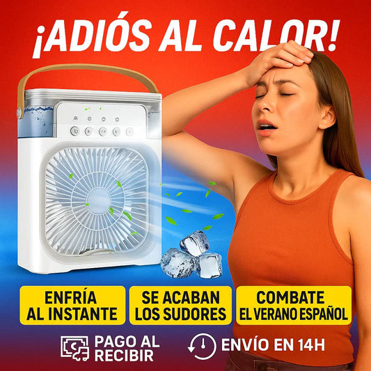❄️ Aire acondicionado portátil con agua y hielo 💧 – ¡enfría en segundos! ⚡️🔥