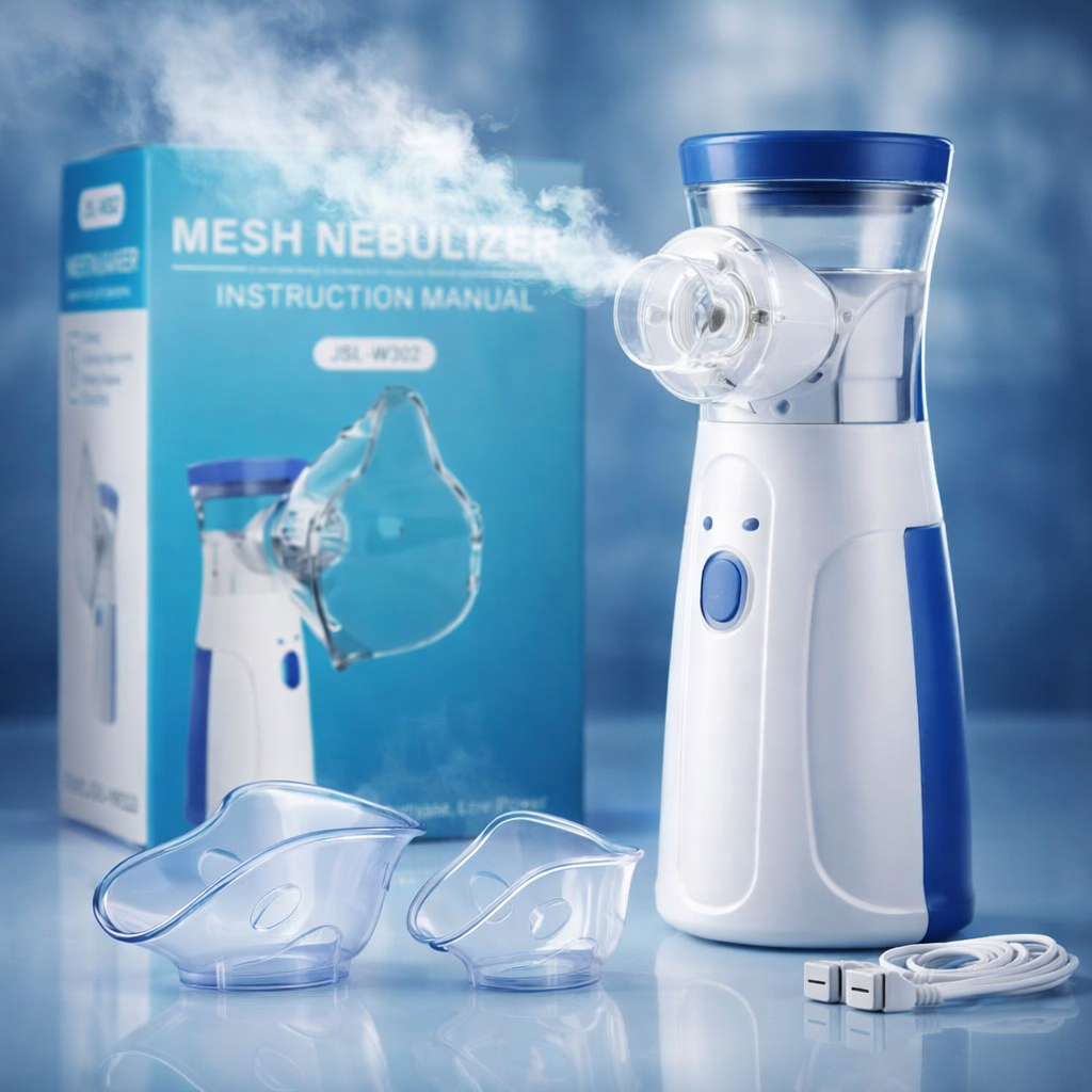 💨🫁 Nebulizador Portátil de Malla – Terapia Respiratoria Eficaz en Cualquier Lugar